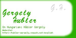 gergely hubler business card