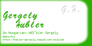 gergely hubler business card